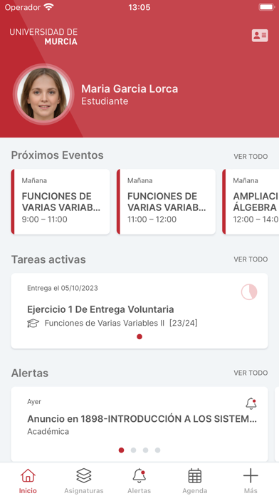Universidad de Murcia App Screenshot