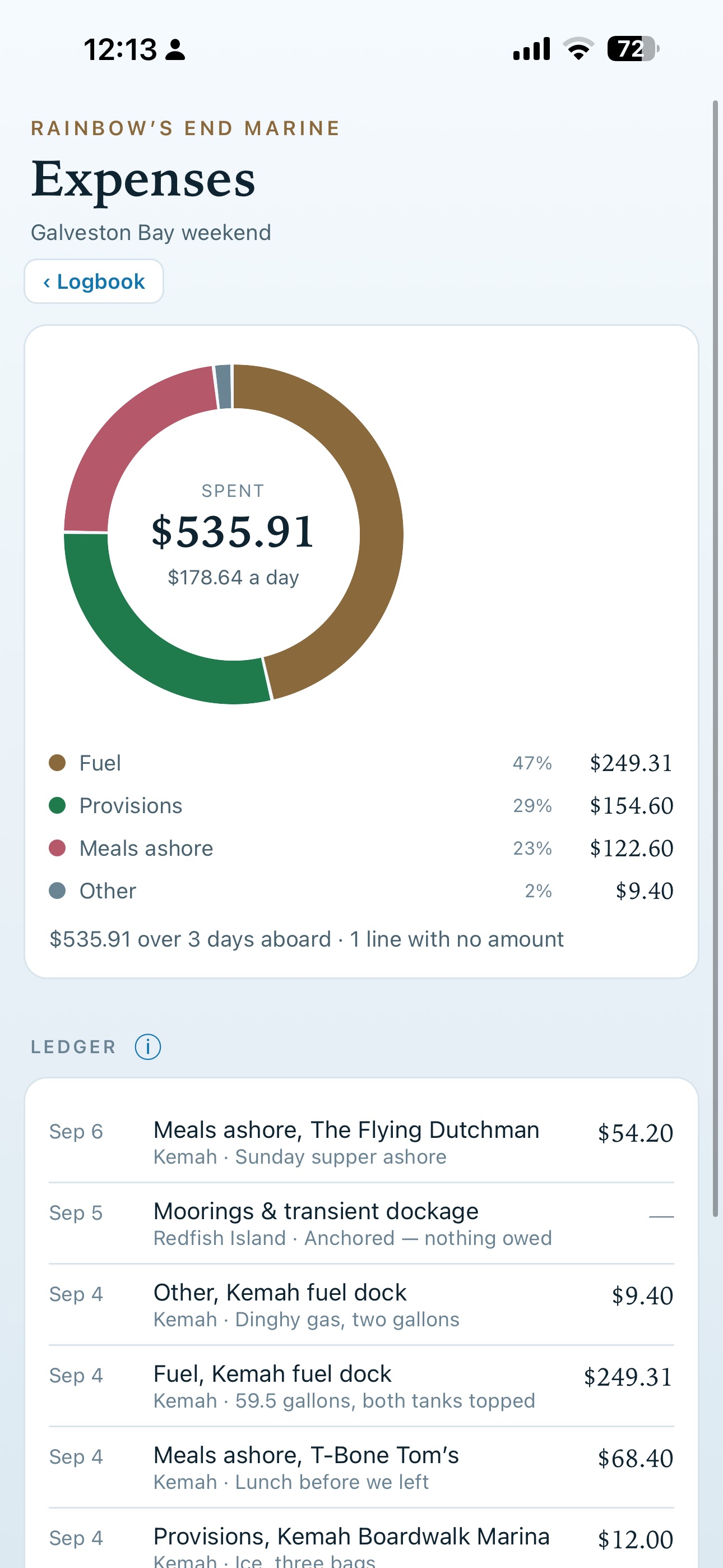 Screenshot 4 of Rainbow's End Logbook