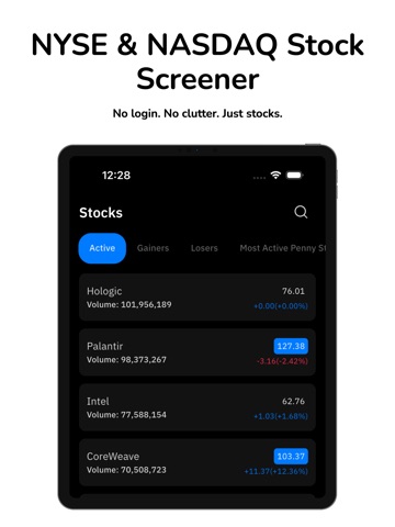 NASDAQ & NYSE Stock Screener iPad screenshot