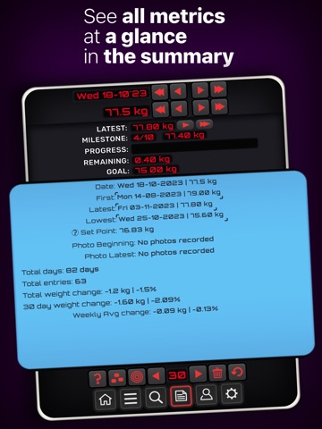 Weight Loss Tracker 2025 iPad screenshot