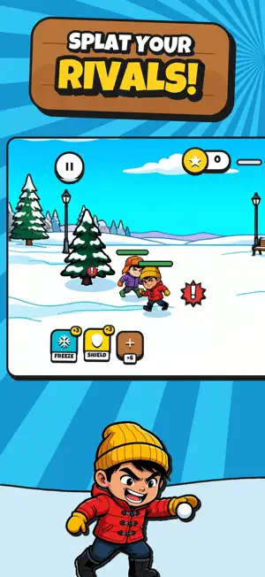 SnowBall Fight Winter Game screenshot 1
