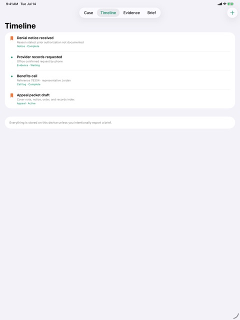 Appealrail: Claim Organizer screenshot 4