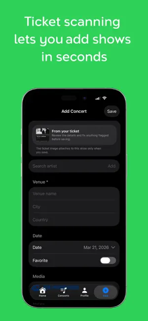 Stubs: Concert Tracker screenshot 3