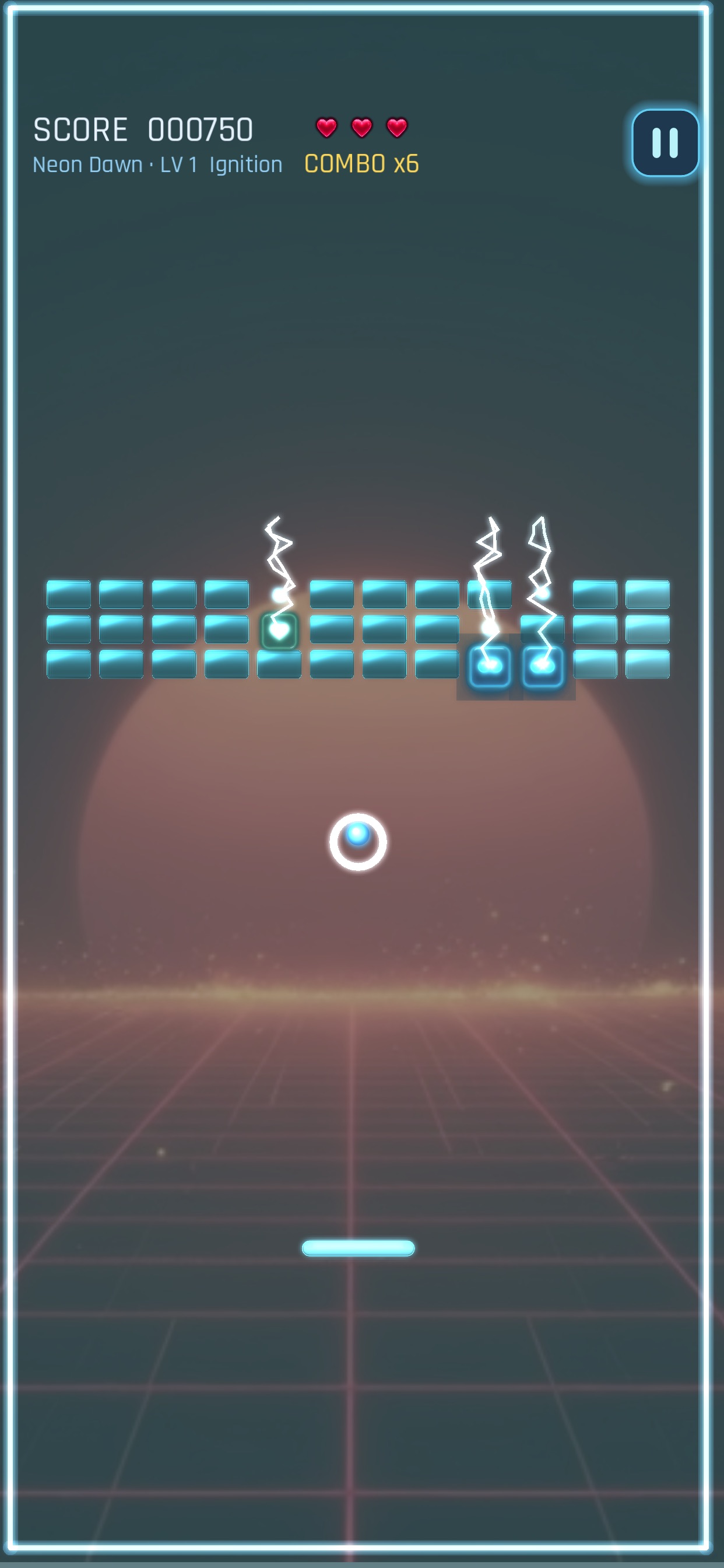 Screenshot 2 of Hyper Bounce: Brick Breaker