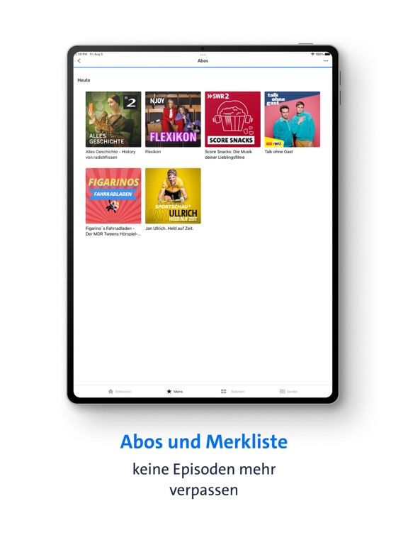 ARD Audiothek iPad screenshot 4 - Entertainment app