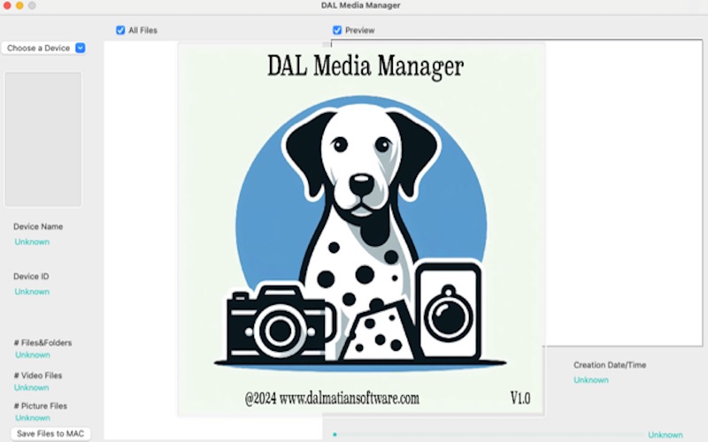 Dal Media Manager app screenshot