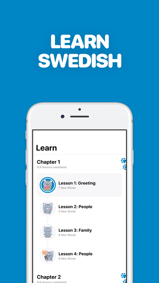 #1. Learn Swedish - LingoCat (iOS) 由: Dzmitry Yurkouski