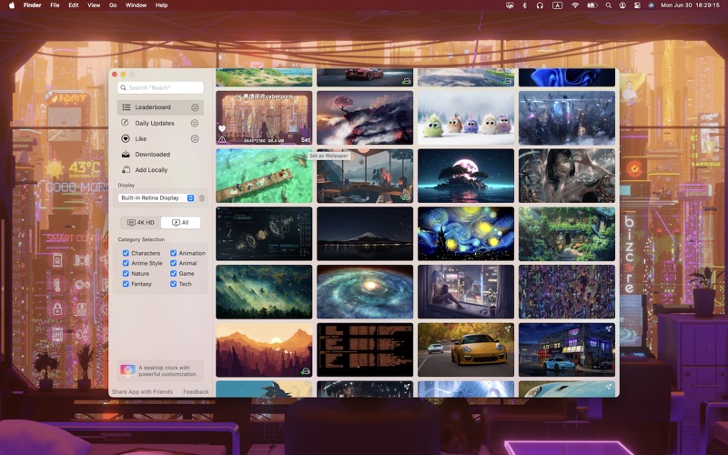 Screenshot #1 pour Fond d'écran dynamique