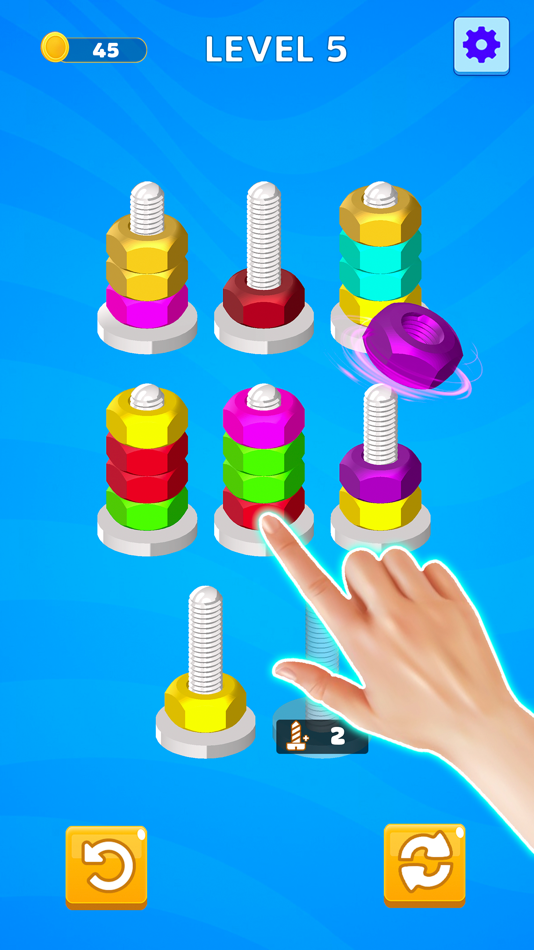 #4. Nuts Color Bolts: Sorting Game (iOS) Bởi: The Game Storm Studios (Pvt) Ltd
