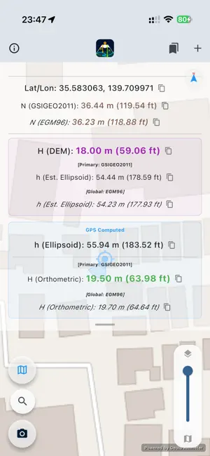 Geoid Altimeter -Elevation,DEM screenshot 1