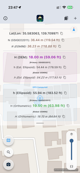 Geoid Altimeter -Elevation,DEM Screenshot 1 of 5