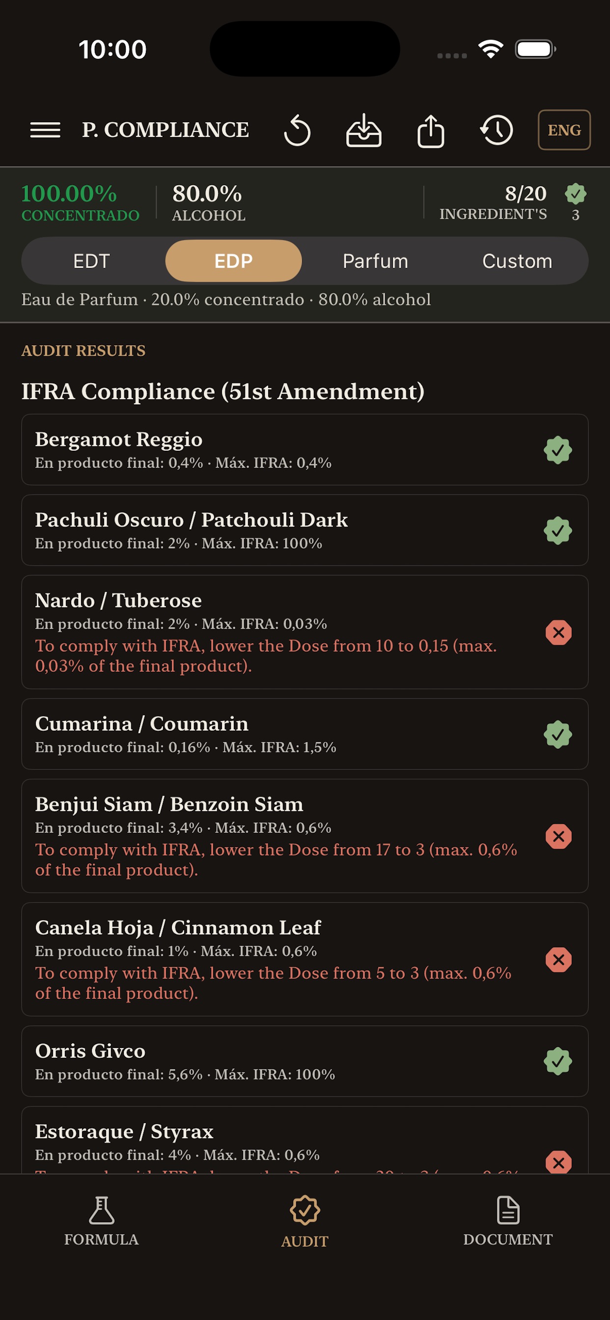 Screenshot 2 of Profumer Compliance