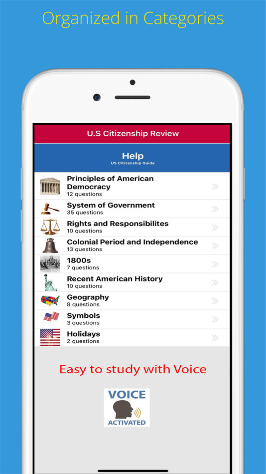 #1. US Citizenship Test with Voice (iOS) Podle: dante chu
