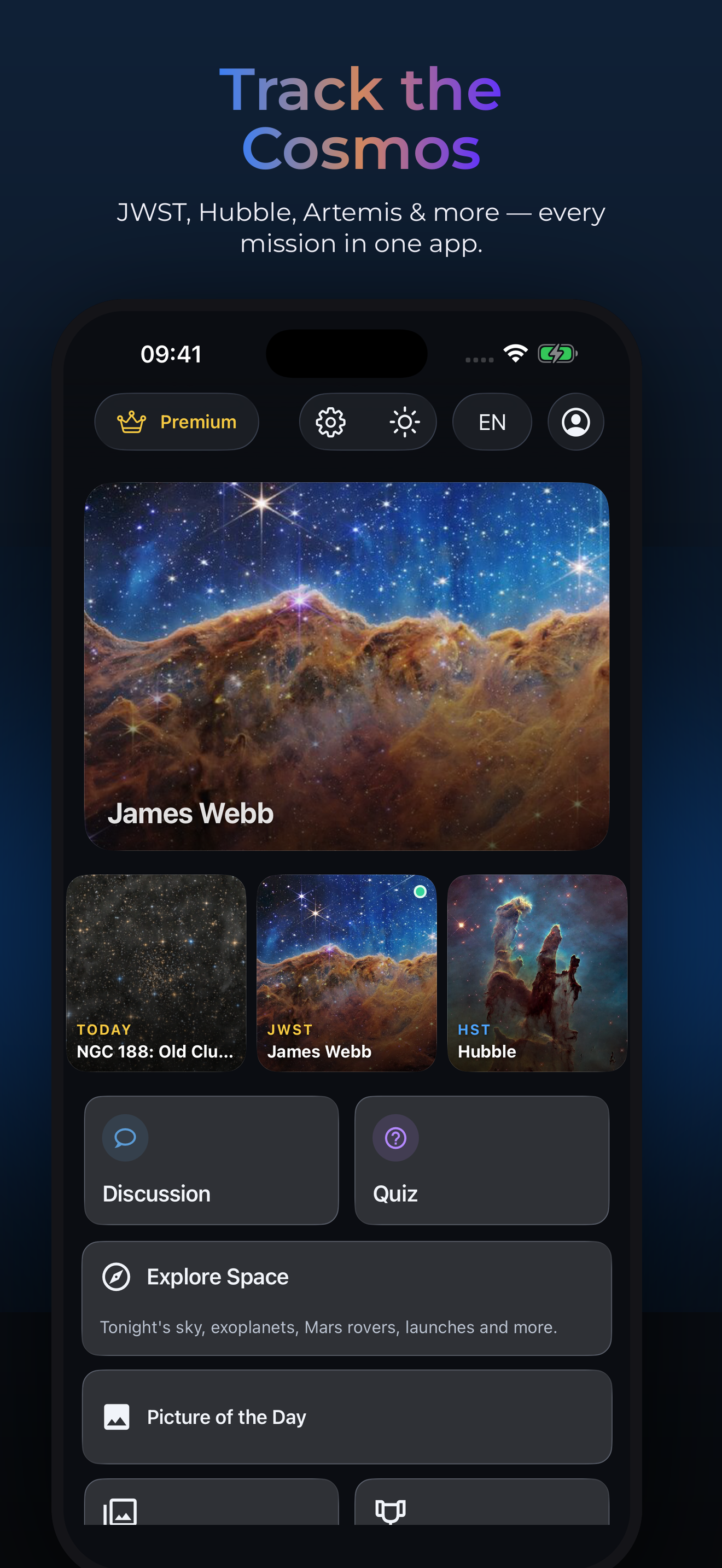 Space Telescope : JWST, HUBBLE