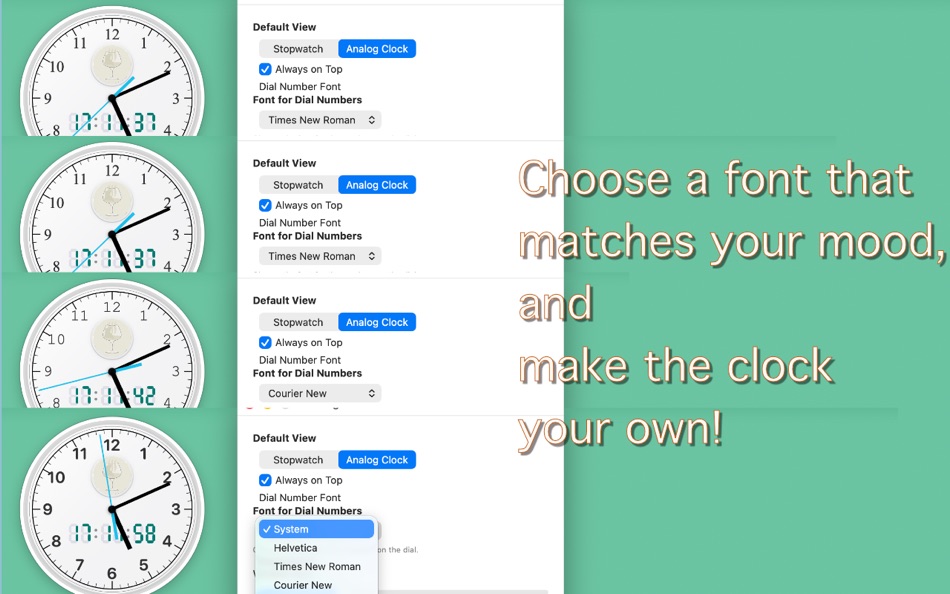 #4. Tiny Analog Watch & Stopwatch (macOS) 由: TARO TATSUMI