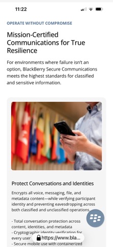 BlackBerry Access iPhone screenshot