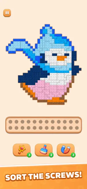 Wood Screw Sort: Pixel Puzzle screenshot 1