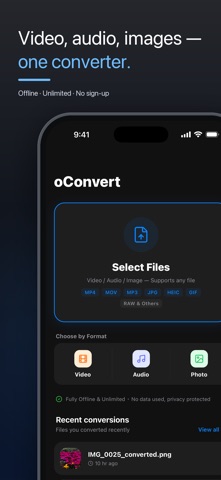 oConvert: MP4 to MP3 Converter Screenshot 1 of 8
