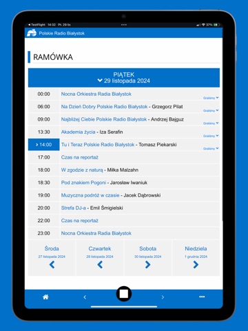 Radio Białystok iPad screenshot