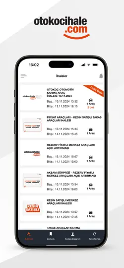 Otokoç İhale iPhone Ekran Görüntüsü 3