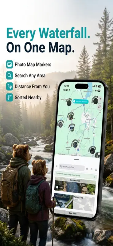 Waterfalls Near Me: Map screenshot 1 of 2