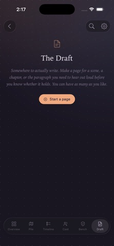 Driftnote: Story Planner iPhone screenshot