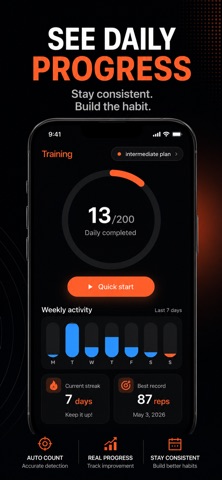 Push-Up Counter: RepRise Screenshot 1 of 8