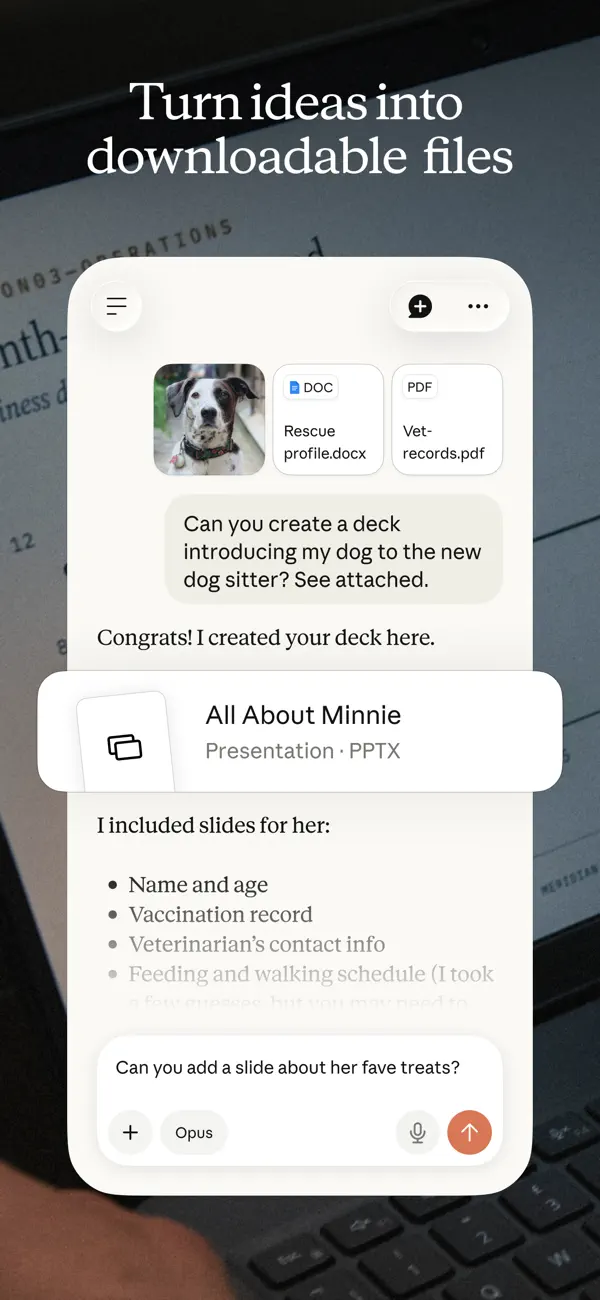 Claude - Anthropic iPhone App Screenshot 5 – Produktivität