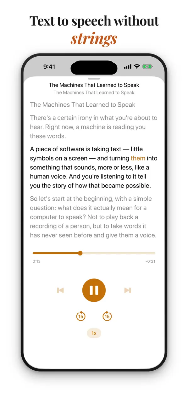 Screenshot #1 pour Audiary - AI Text to Speech
