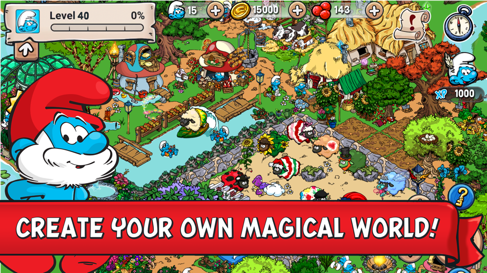 #2. Smurfs' Village (iOS) 由: Garden City Games