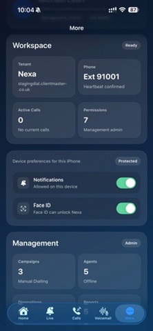 Nexa Dial screenshot
