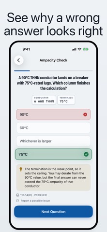 Electrician Exam Practice 2026 Screenshot 3 of 6