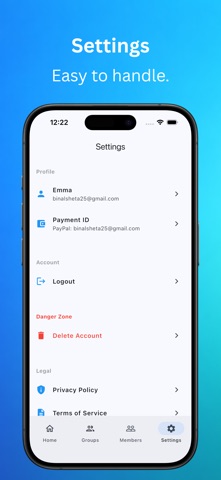 GroupXpense - Split Bill iPhone screenshot