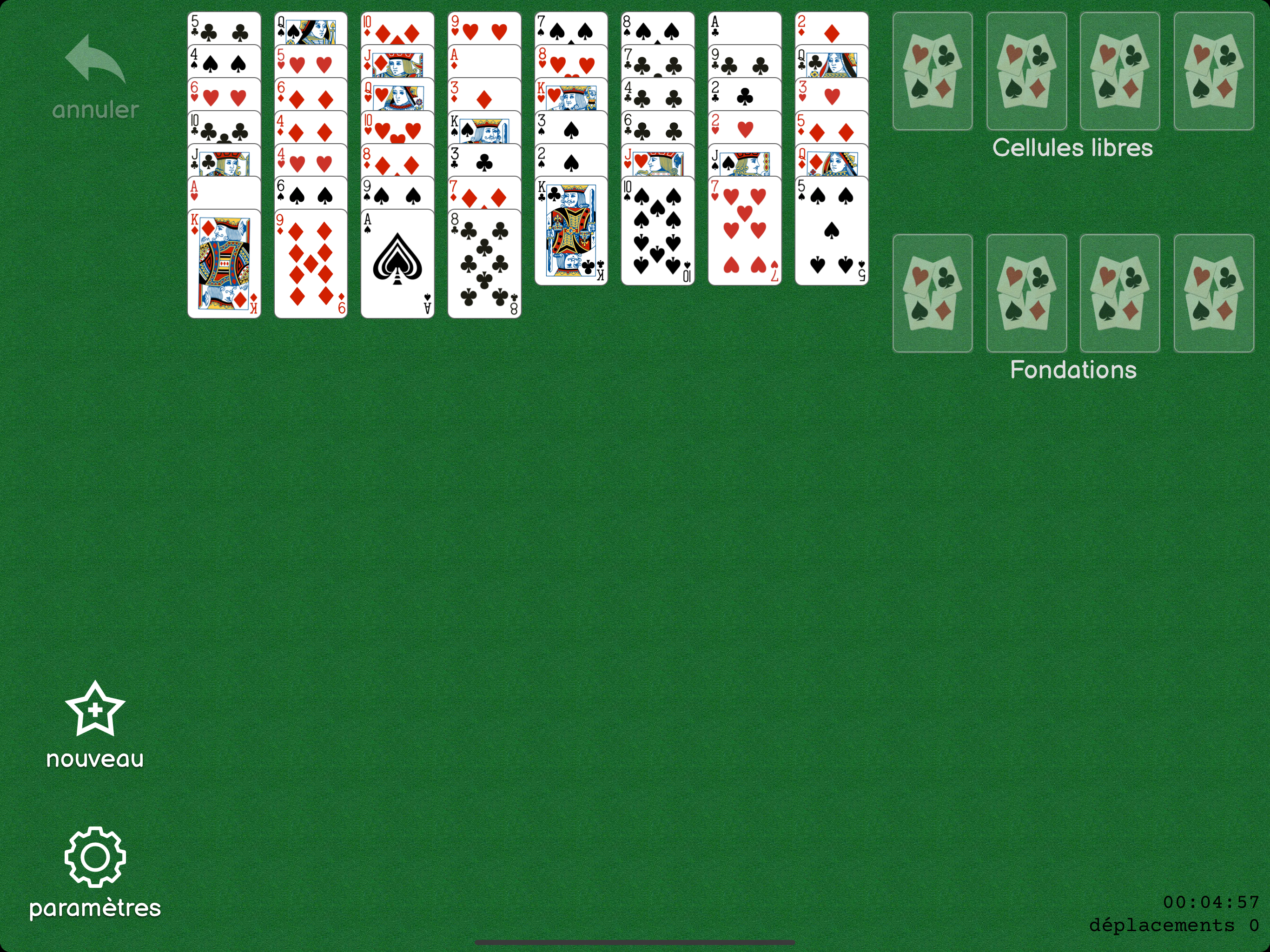 Freecell, jeu de cartes