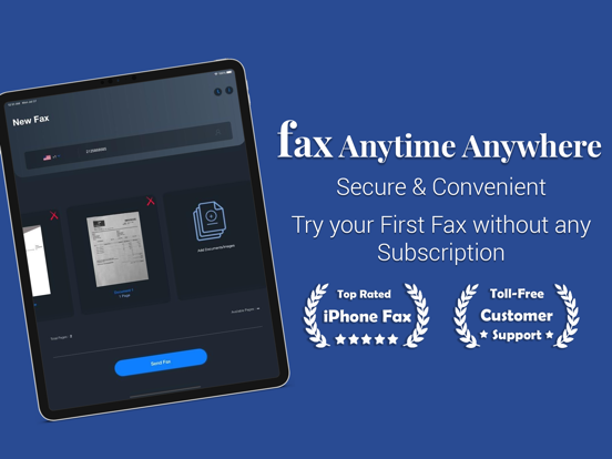 Fax from iPhone: Send AlphaFax iPad screenshot 1 - Business app
