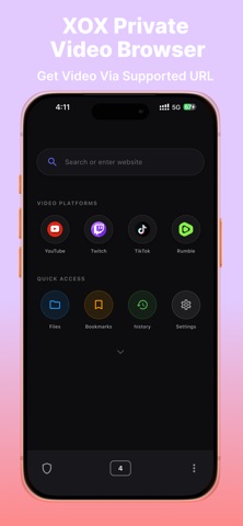 XOX Private Video Browser Screenshot 1 of 6