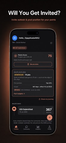 Skilled Visa Tracker: 189 190 iPhone screenshot