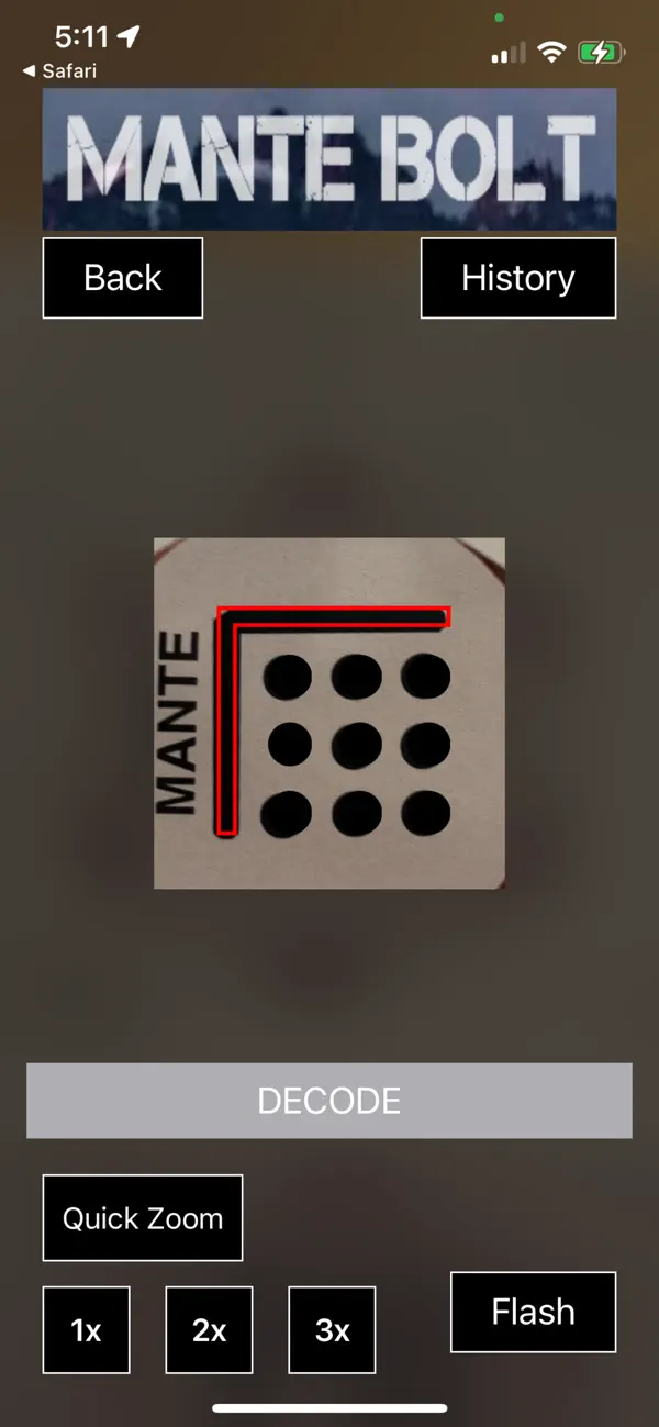 #1. MANTEBOLT Decoder (iOS) Által: David Mante