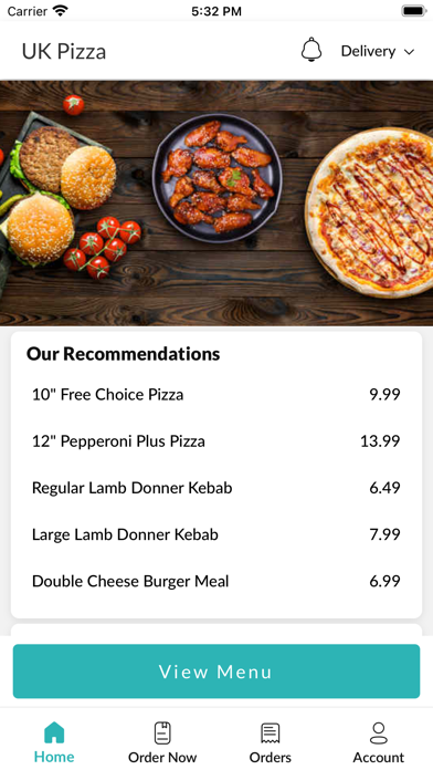 UK Pizza. Screenshot