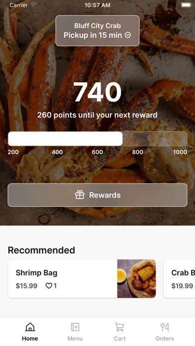 Bluff City Crab iPhone screenshot 1 - Food & Drink app