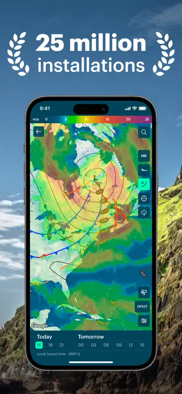 Windy: Pronóstico del tiempo screenshot 1 of 9