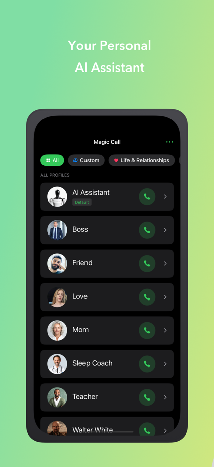 Magic Call Pro: AI Voices App Store screenshot 1