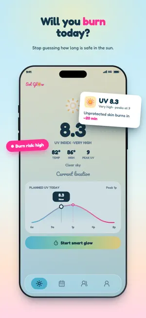 Sol Glow: Tanning Timer & UV screenshot 1