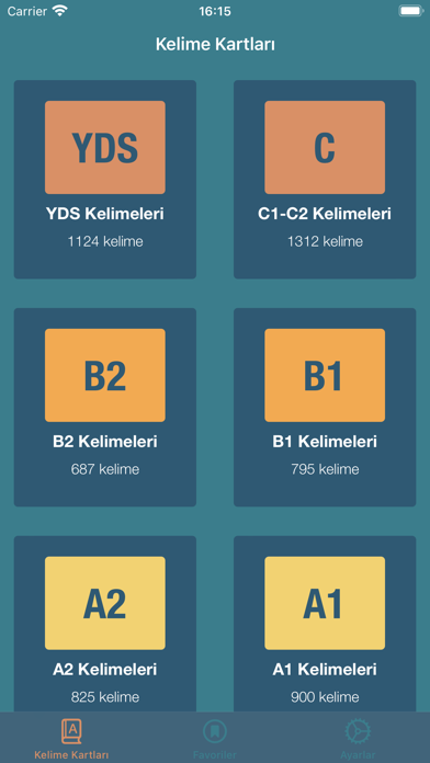 YDS Kelime Kartları Screenshot