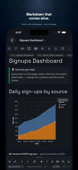 cyberWriter - Markdown Studio screenshot 1