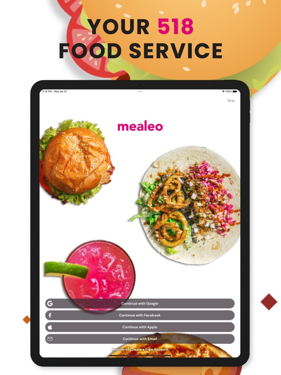 Mealeo: Takeout & Delivery iPad screenshot 1 - Food & Drink app
