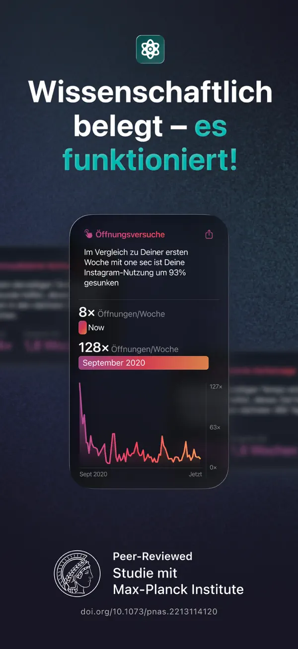 one sec | App Zeitlimit Sperre Screenshot 5