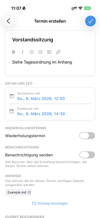 Nextcloud Attendance Screenshot 4 of 7