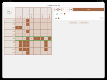 K.O. Nonogram iPad screenshot