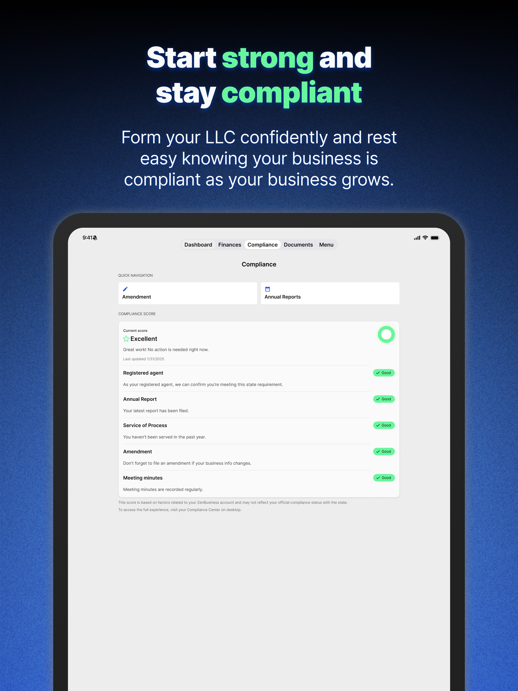 ZenBusiness: LLC & Compliance